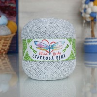 Стрекоза файн - 095 (белыйс серебяным люрексом)