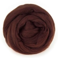 Тонкая шерсть (для валяния) - 17 (шоколад)