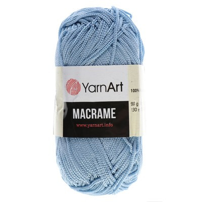 Пряжа "Macrame Макраме" 100% полиэстер 130м/90гр (133 голубой)