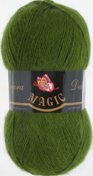 Пряжа Angora Delicate (Magic) 1108  зеленый кедр