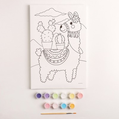 Картина по номерам «Лама» 20 × 30 см