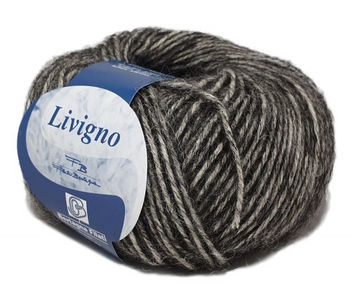 Пряжа Livigno (Bertagna Filati) 109  тем.серый меланж