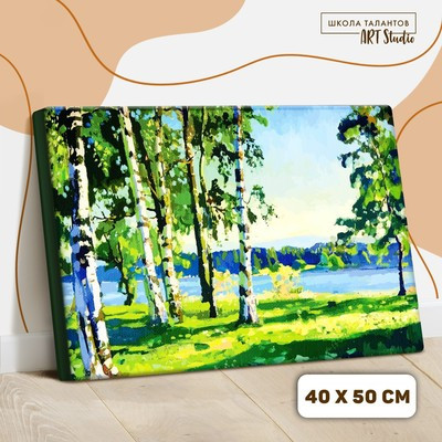 Картина по номерам на холсте с подрамником «Березовая роща» 40 × 50 см