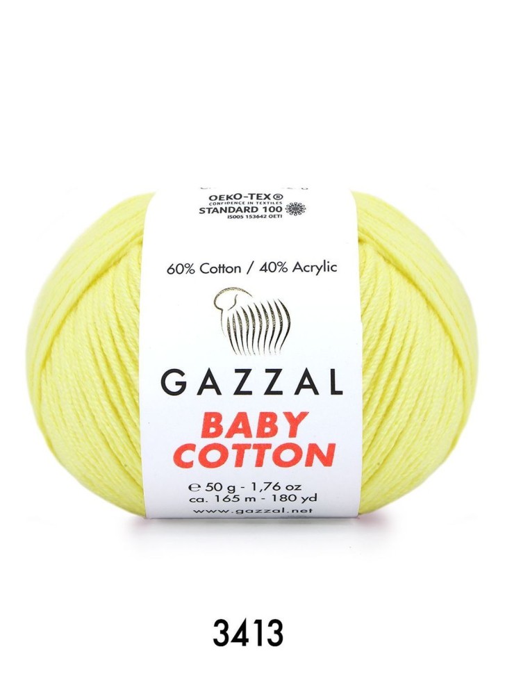 BABY COTTON (Gazzal) - 3413 (св. жёлтый)