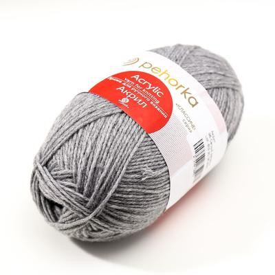 Пряжа "Акрил" 100% акрил 300м/100гр (96 серый меланж) Пряжа "Акрил" 100% акрил 300м/100гр (96 серый меланж)