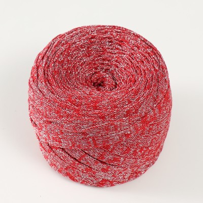 Шнур Риббон с люрексом 85м/170±5 гр ( Красный, люрекс: Серебро) Шнур Риббон с люрексом 85м/170±5 гр ( Красный, люрекс: Серебро)