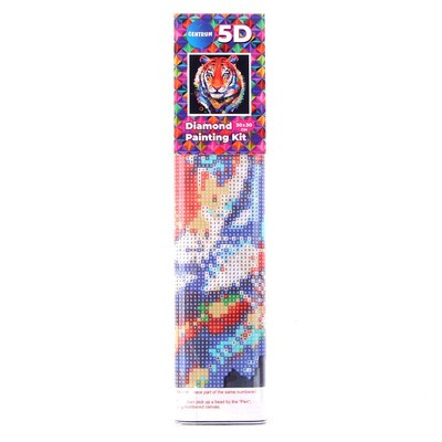 Алмазная мозаика 5D «Тигр» 30 × 30 см, без подрамника, частичное заполнение
