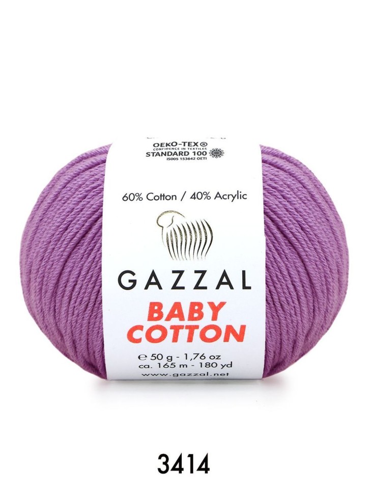 BABY COTTON (Gazzal) - 3414 (сирень)