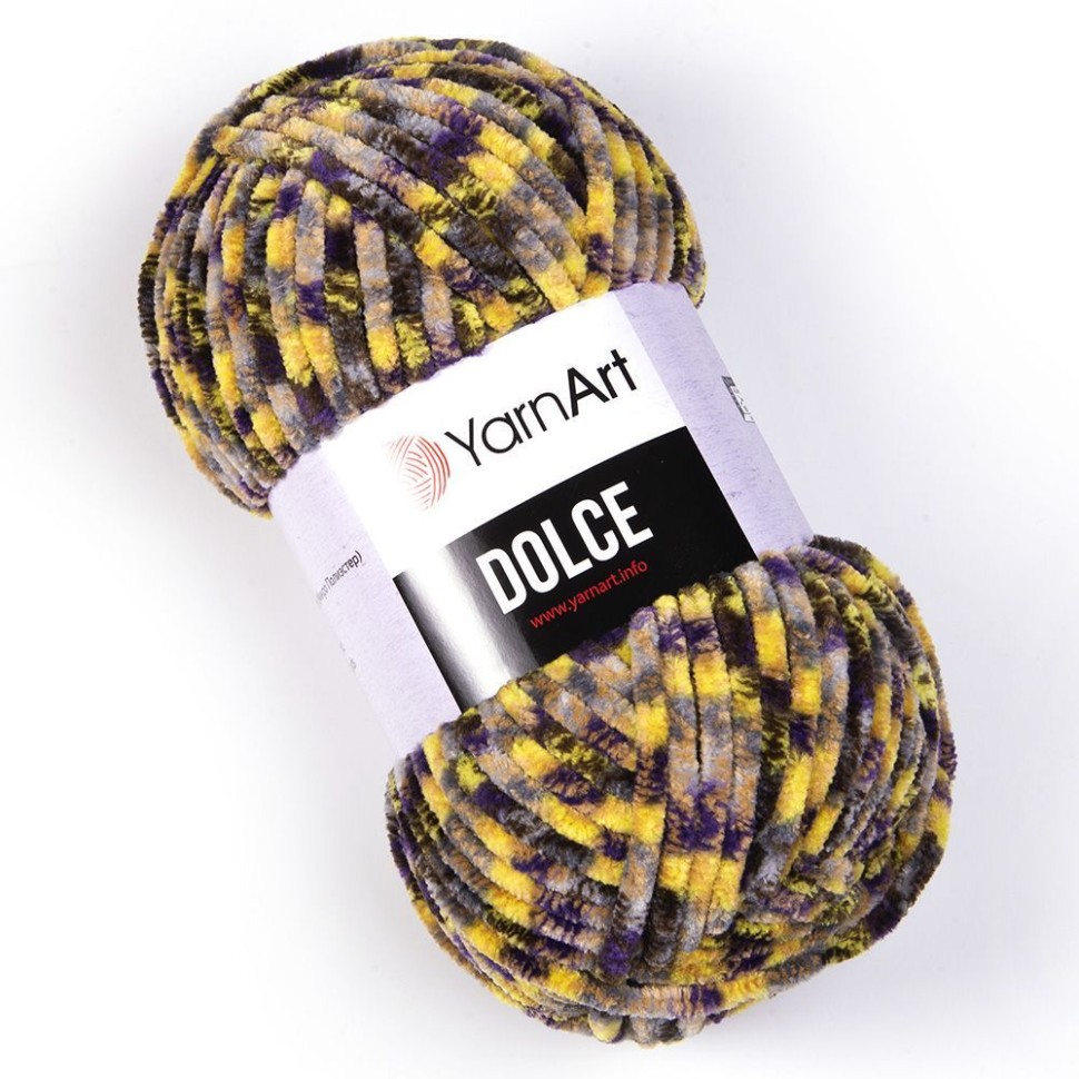 Пряжа Dolce (YarnArt) - 803 (лилово-желтый принт)