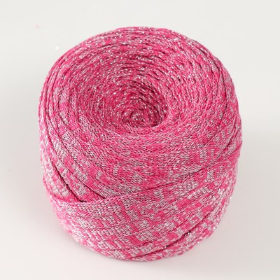 Шнур Риббон с люрексом 85м/170±5 гр (Фуксия, люрекс: Серебро) Шнур Риббон с люрексом 85м/170±5 гр (Фуксия, люрекс: Серебро)
