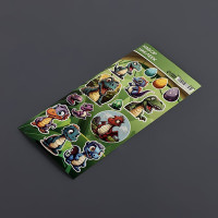 Набор детских наклеек бумажных 10 х 22 см, &quot;Динозаврики&quot; (10 шт.)