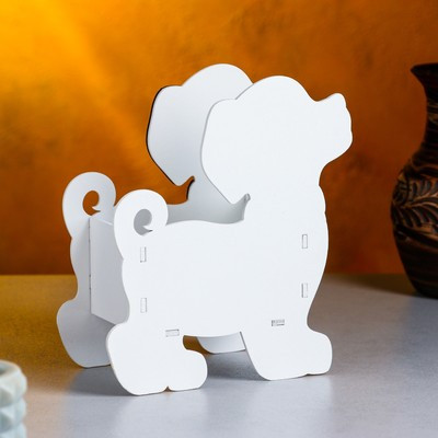 Кашпо деревянное "Далматинец", 15х8х17,5 см, дуб , белый Кашпо деревянное "Далматинец", 15х8х17,5 см, дуб , белый