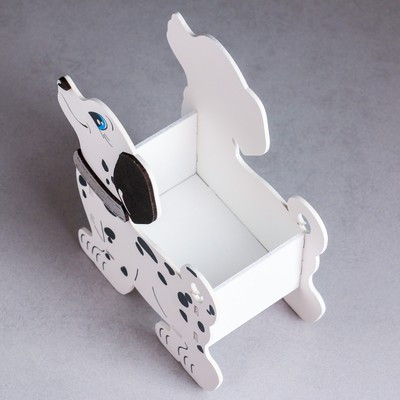 Кашпо деревянное "Далматинец", 15х8х17,5 см, дуб , белый Кашпо деревянное "Далматинец", 15х8х17,5 см, дуб , белый