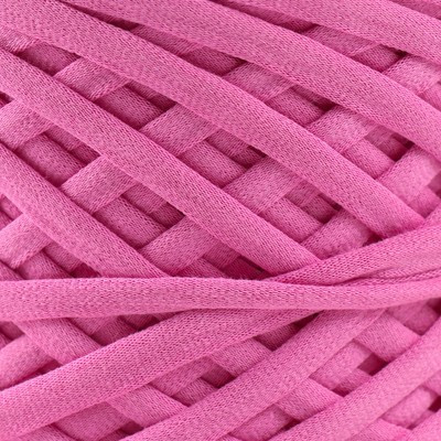 Трикотажная пряжа, ширина 7-9 мм, 100м/295 гр±10% (07 - розовый)