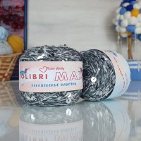 Колибри макси королевские пайетки - AV007 (тем.серый меланж с сереб.пайеткам)