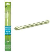 44703 Крючок вязальный COLOUR 2,5 мм/15 см, алюм. PONY