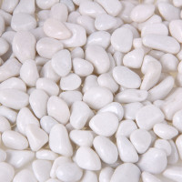 Грунт для аквариума &quot;Галька цветная,  белая&quot; 800г фр 8-12 мм