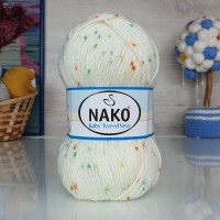 BABY TWEED (NAKO) - 32837 (белый морковь/зелёнка)