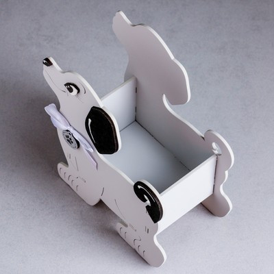 Кашпо деревянное "Дружок" , 15х8х17,5 см , дуб, серый Кашпо деревянное "Дружок" , 15х8х17,5 см , дуб, серый