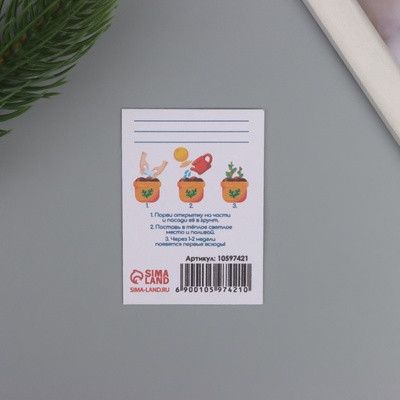 Открытка с семенами "Вырасти сам" "Любимому учителю" 5*7см (2 шт.) Открытка с семенами "Вырасти сам" "Любимому учителю" 5*7см (2 шт.)