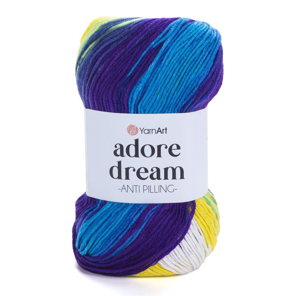 Adore Dream, YarnArt - 1070 (желт/лайм/синий)