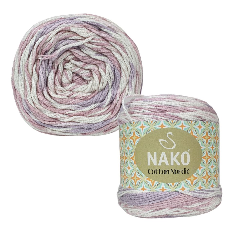 Пряжа Cotton Nordic Nako - 82668 (принт)