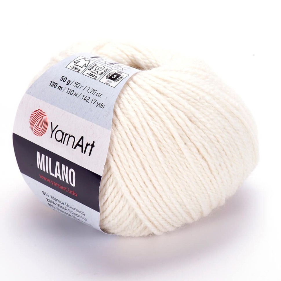 Пряжа Milano (YarnArt) - 852 (молочный)