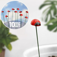 Набор штекеров &quot;Божья коровка&quot; 10шт, 2,5см, длина 25см