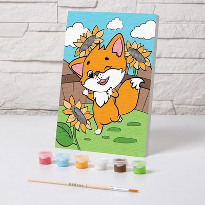 Картина по номерам «Лисёнок» 21×15 см