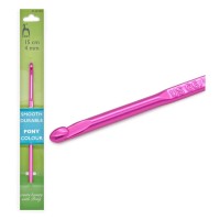 44709 Крючок вязальный COLOUR 4,0 мм/15 см, алюм. PONY