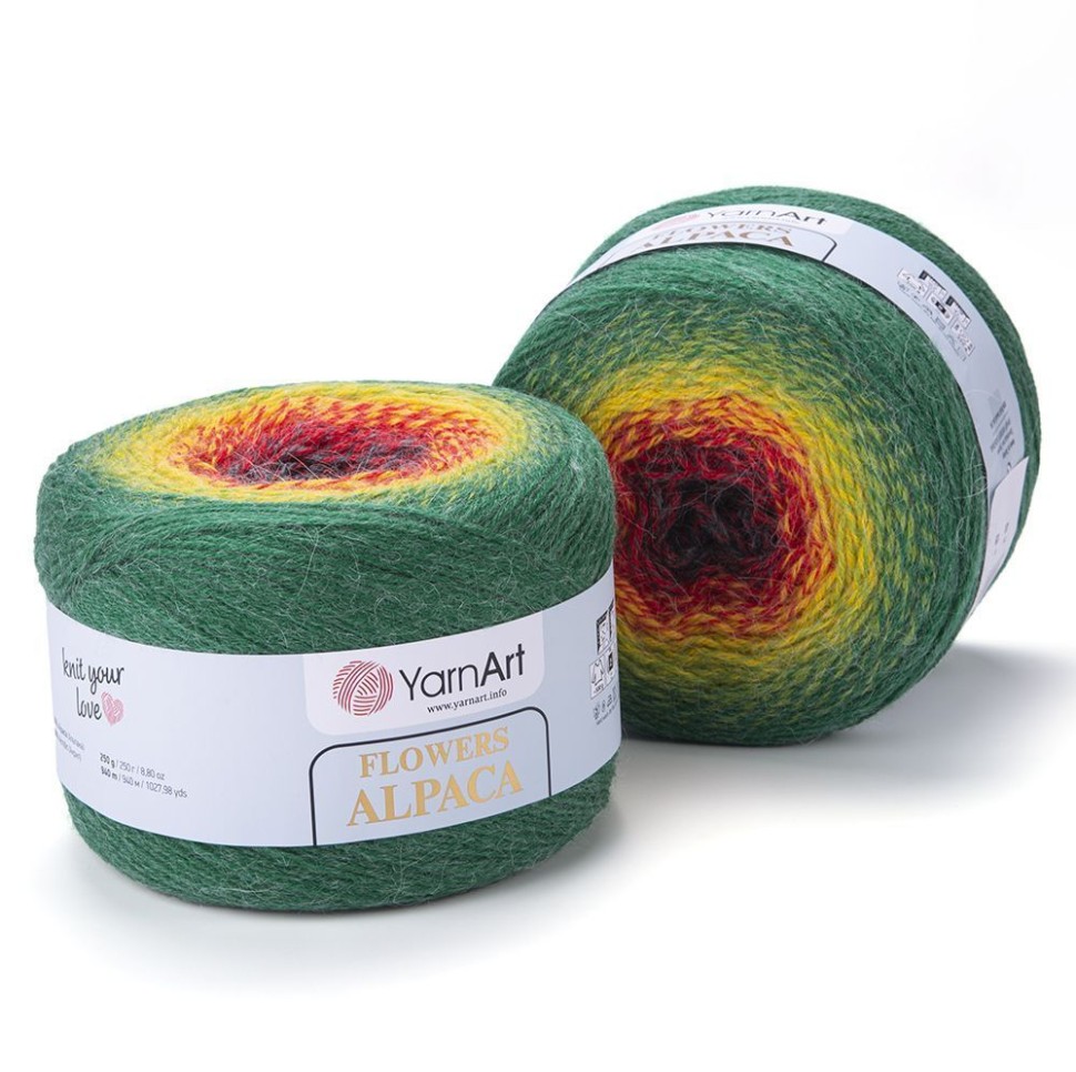 Flowers Alpaca YarArt - 430 (изумруд)