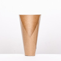 Конус флористический без дна, складной, крафт, 32х30см (5 шт.)