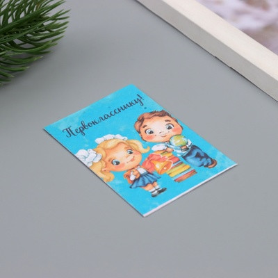 Открытка с семенами "Вырасти сам" "Первокласснику" 5*7см (2 шт.) Открытка с семенами "Вырасти сам" "Первокласснику" 5*7см (2 шт.)