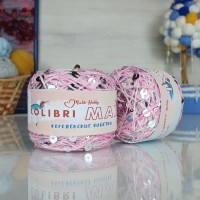 Колибри макси королевские пайетки - AV012 (розовый меланж с сереб.пайеткам)