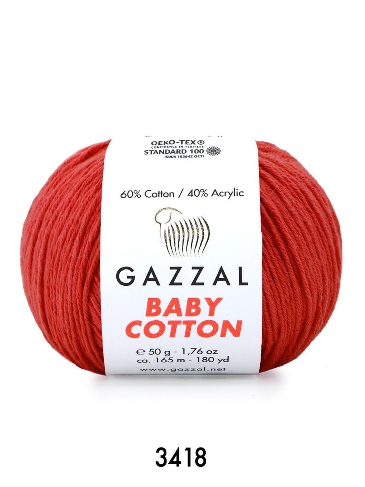 BABY COTTON (Gazzal) - 3418 (яр.коралл)