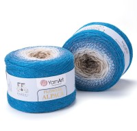 Flowers Alpaca YarArt - 431 (бирюза)