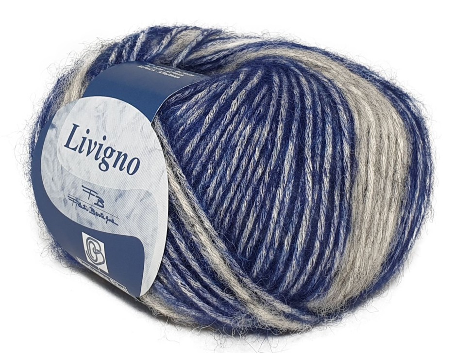 Livigno (Bertagna Filati) - 204 (джинс-серый меланж)