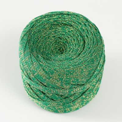 Шнур Риббон с люрексом 85м/170±5 гр (Нефрит, люрекс: Золото) Шнур Риббон с люрексом 85м/170±5 гр (Нефрит, люрекс: Золото)