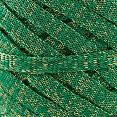 Шнур Риббон с люрексом 85м/170±5 гр (Нефрит, люрекс: Золото) Шнур Риббон с люрексом 85м/170±5 гр (Нефрит, люрекс: Золото)