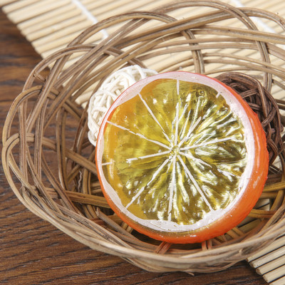 Муляж кусочек апельсин d-5 см (фасовка 10 шт, цена за 1 шт) (10 шт.)