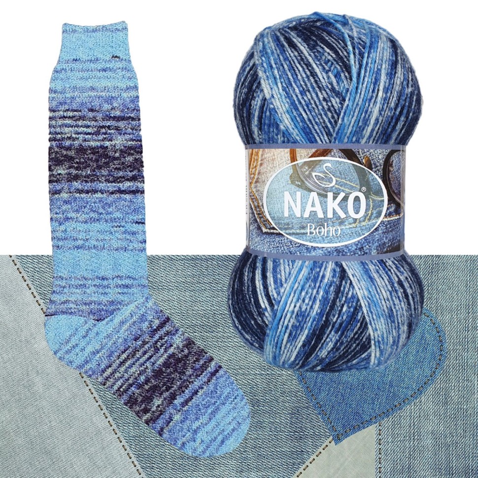 Boho Nako - 32485 (синий/гол)