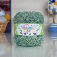 Стрекоза файн - 113 (молочный с бирюзовым и золотым люреском)