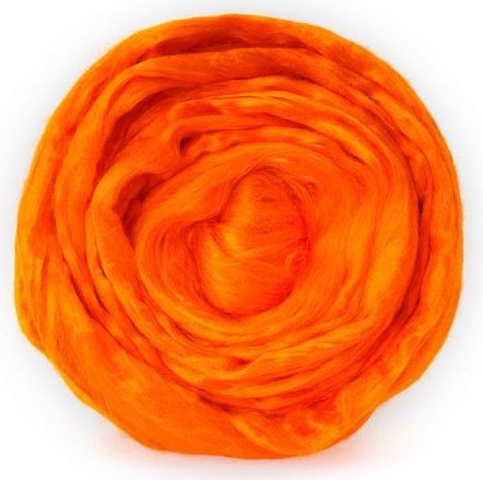 вискоза цветная (для валяния) 0490  ярко-оранжевый