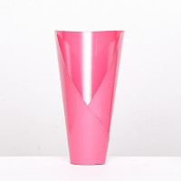 Конус флористический без дна, складной, фуксия, 32х30см (5 шт.)