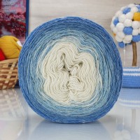 Ангорка колор -  18-1 (син-голуб-бел)
