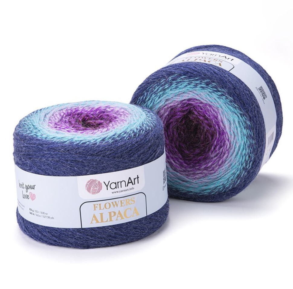 Flowers Alpaca YarArt - 433 (джинс/бир/фукс)