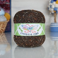 Стрекоза файн - 114 (коричневый с золотым и бронзовым люреском)