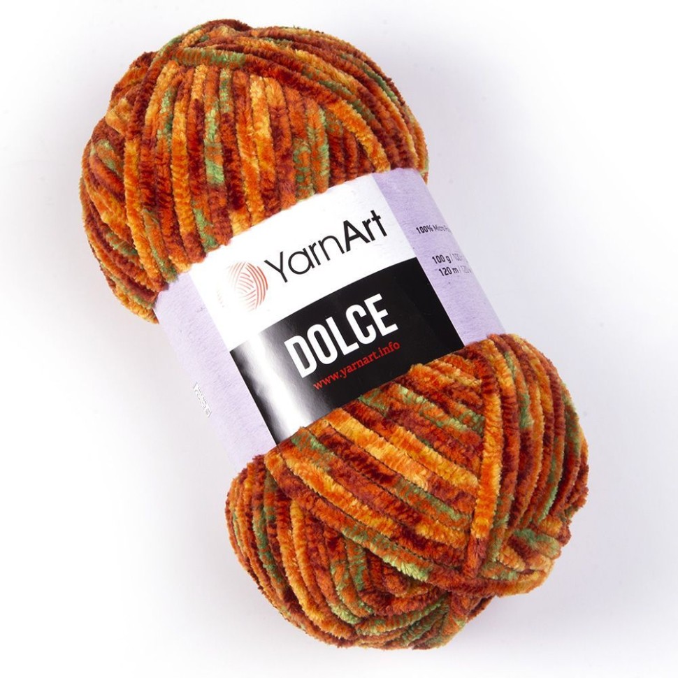 Пряжа Dolce (YarnArt) - 810 (оранжевый принт)