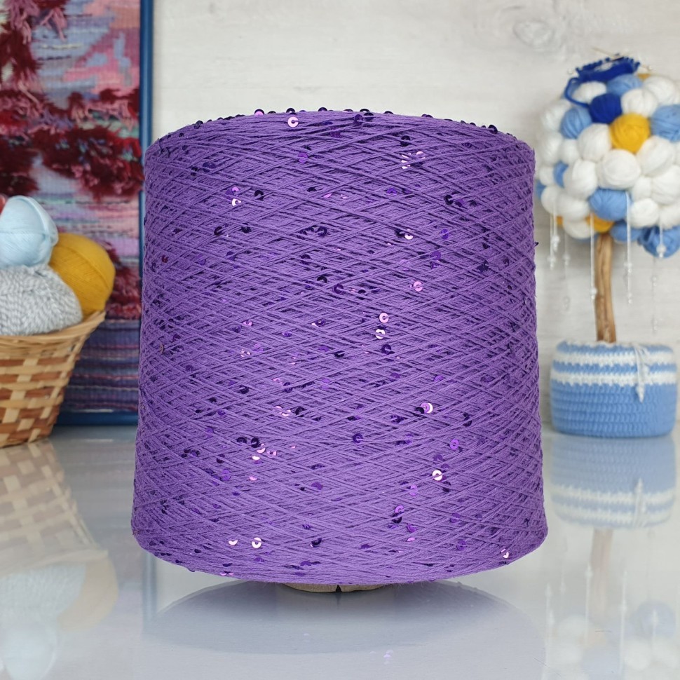 Kolibri с пайетками - 018 (лиловый с блестящ.пайет)