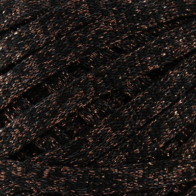 Шнур Риббон с люрексом 85м/170±5 гр (Черный, люрекс: Бронза) Шнур Риббон с люрексом 85м/170±5 гр (Черный, люрекс: Бронза)